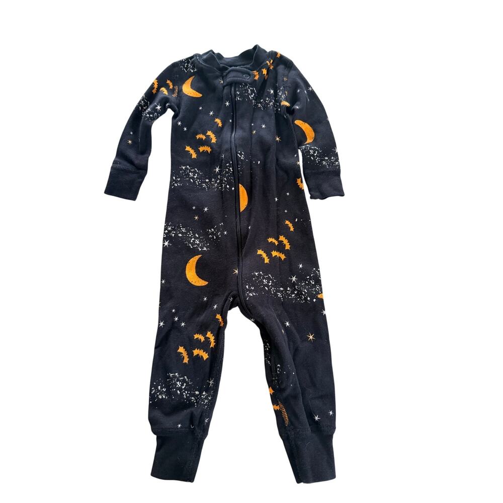 Hanna Andersson Organic Baby Zip Sleeper - Midnight Stars 18-24M - Picture 2 of 5